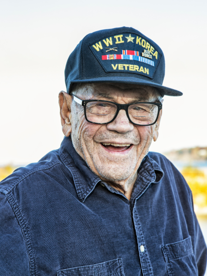 Older adult male WWI and Korean War Veteran